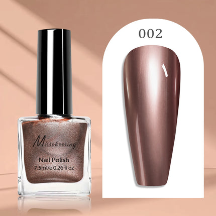 12 colors 7.5ml metal mirror nail polish semi-permanent topcoat nail polish LED gel varnish suitable for girls diy nail charm
