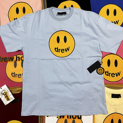 Drew House Print Short-Sleeve High-Street Casual Couple's Oversized T-Shirt