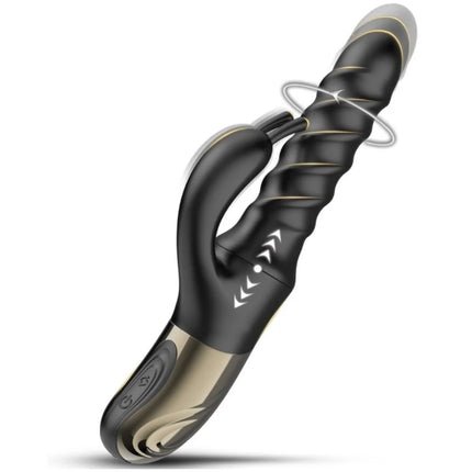 KUSHOR Thrusting G Spot Rabbit Vibrator Clitoral Stimulator 360° Swirl Up Down Thrust 5 Swirling Modes Adults Sex Toys for Women