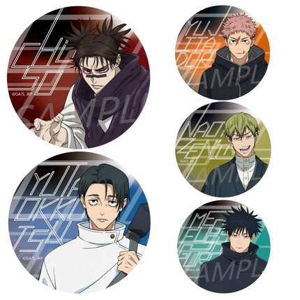 58mm Jujutsu Kaisen Pins Zenin Naoya Fushiguro Megumi Itadori Yuji Okkotsu Yuta Choso Tinplate Brooch Hat Backpack Badge Gift