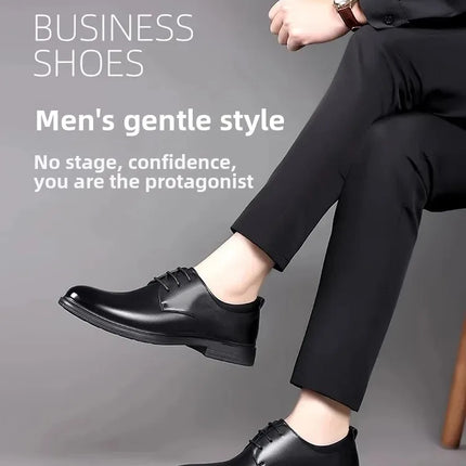 Soft Leather Casual Wedding Shoes for Men New Style Business Formal Breathable Autumn British Korean Version Pointed Toe Groom S