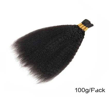 Human Hair Bulk For Braiding No Weft Kinky Straight Wet And Wavy Braiding Hair 100g Yaki Straight For Boho Braids Extension