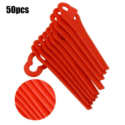 50Pcs Plastic Grass Trimmer Blades For KULLER  OZITO Grass Trimming Machine Blade Replacement Trim Fast Switchblades Garden Tool