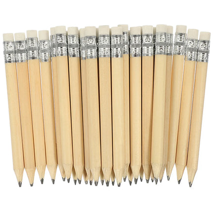 35/100pcs Short Wood Pencils With Eraser Golf Pencils Golf Pocket Pencil For Drawing Writing Small Log Pencil 10cm