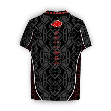 NEW Naruto AKATSUKI Anime Polo T-Shirt Vintage Baseball Jersey Style Men Women 3D Full Print Y2k Streetwear Harajuku Graphic Tee