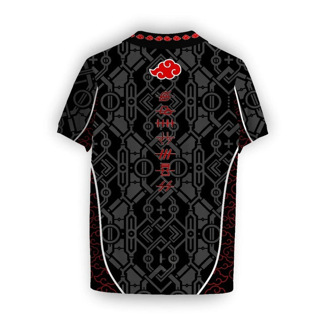 NEW Naruto AKATSUKI Anime Polo T-Shirt Vintage Baseball Jersey Style Men Women 3D Full Print Y2k Streetwear Harajuku Graphic Tee
