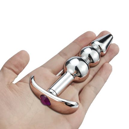 Metal Anal Beads Butt Plug Set Small Large Wearable Ass Analplug Jewelry Dilator Dildo Prosate Massager Sex Toy Man Women Shop