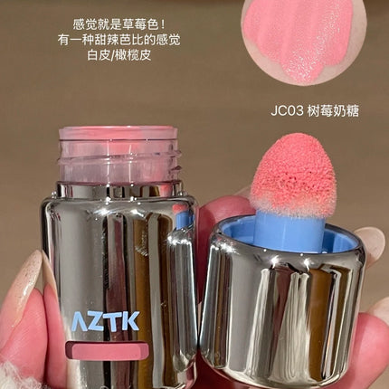 AZTK Liquid Blusher Jello Color Powder JC04  Moisturizing Highlight Beauty Expands Contracts Cheek Matte Face Makeup