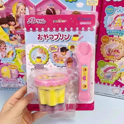 New 6PCS&Plate Set, Strawberry Food Pudding Feeding Toy, Desktop Ornaments Models, Role-Play & Early Learning Set For Kids Girls
