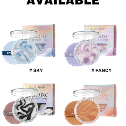 Light Mist Waterproof Oil Control Matte Concealer  Brightening Complexion Setting Powder with Powder Puff