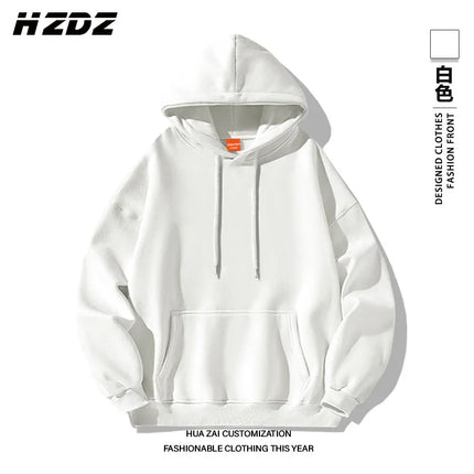 Solid-color Men Women Pullover Hoodie Outdoor Street Casual Fashion Sport Loose Versatile Comfort Autumn Winter Sweatshirt Top