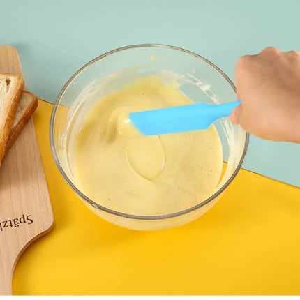 High Temperature Resistant Silicone Long Spatula Multi-color Cream Spatula Household Cake Making Small Accessories Baking Tools