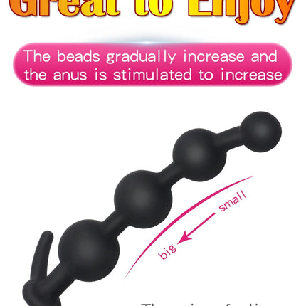 Silicone Anal Beads Pull Dilator Butt Plug Vaginal G Spot Dildo Masturbator Prostate  Massage Anus Stimulation Trainer Sex Toys