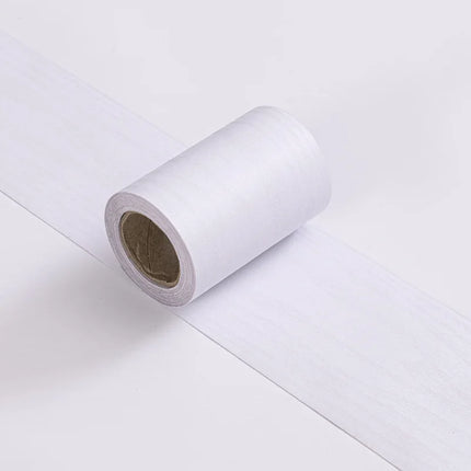 1pc 5mX20cm Thickened Imitation Wood Grain Skirting Wall Stickers, Self-adhesive Living Room Bedroom Wall Corner Decoration ﻿