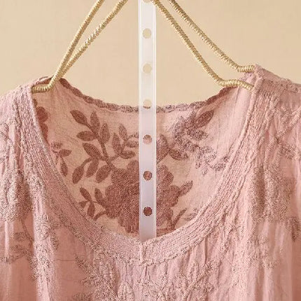 Ele Embroidered Loose Women's Tank Top Trendy Design Summer New Sle Cotton Comfortable Fit Overhead Casual Wear