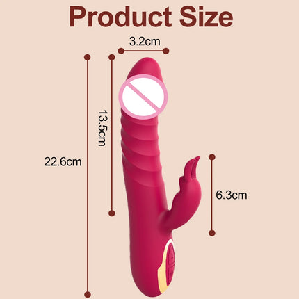 Thrusting Vibrator G Spot Dildo Sex Toy for Woman with Thrusting Vibration Rabbit Vibrators Clitoral Massager Sexual Wellness