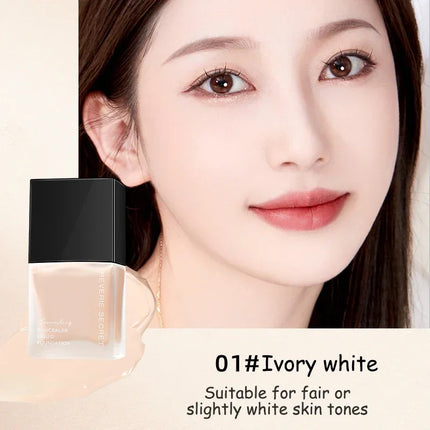 Face Liquid Foundation Full Concealer Makeup Waterproof Base Brighten Whitening Cover Dark Circles Hydrating Foundation Cosmetic
