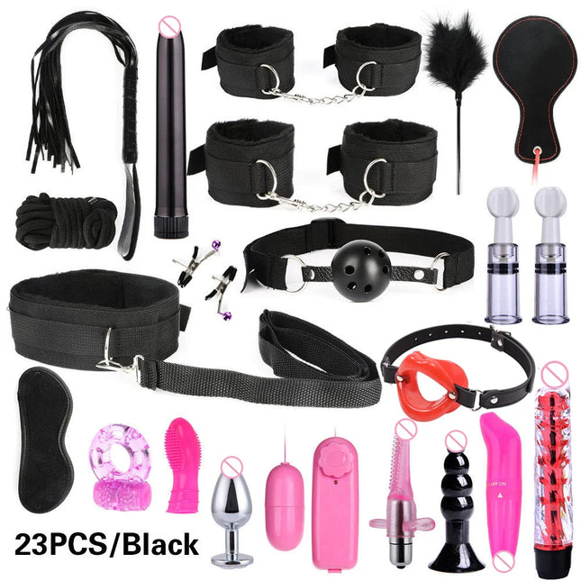 Erotic Accessories BDSM Bondage Slave Whip Restraints Fetish Spanking Flogger Adult Games Sex Toys For Women Men Sexy Blindfold