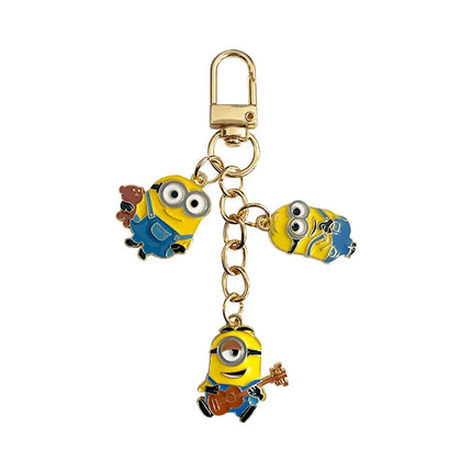 Minions Keychain Earphone Case Pendant Keyring U Disk Charm Car Key Accessories Couples Pendants, Decorations Gift for Friends