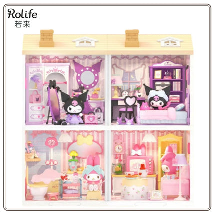 New Rolife Sanrio Dreamland Super Cute Diary Series DIY Handmade Music Box Surprise Assembly Toy Gift Original in Stock