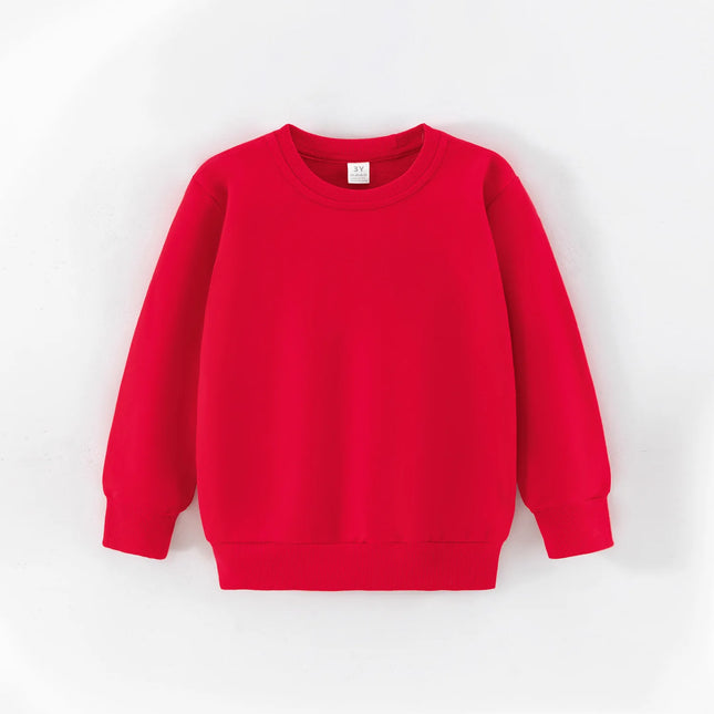 Autumn Spring Sweatshirt Kids Solid Color Hoodies Children Long Sleeve Sweatshirt Baby Boys Clothes Girls Tops