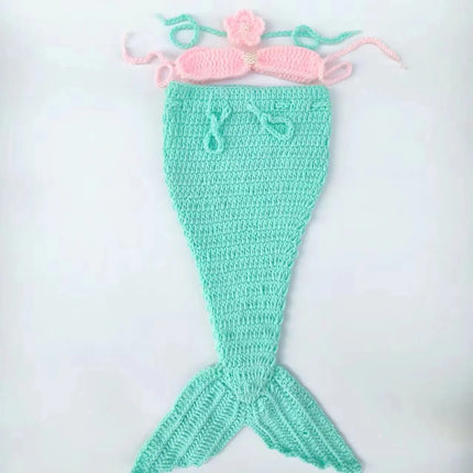 Mermaid Set Newborn Photography Clothes for 0-6M Girls Toddler Bodysuit Baby Souvenirs Photography Accessories