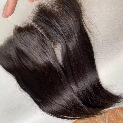 Peruvian Straight 13x4 Lace Frontal Natural Color Hair 100% Human Hair For Women Pre Plucked Bleached Knots 4x4 Lace Closure