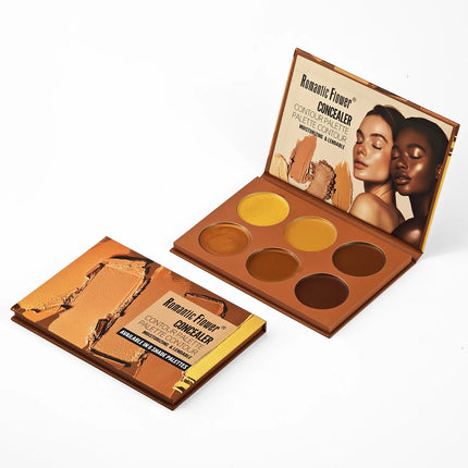 6 Color Matte Concealer Palette Full Coverage Face Contour Camouflage Makeup for Perfecting Skin Tone