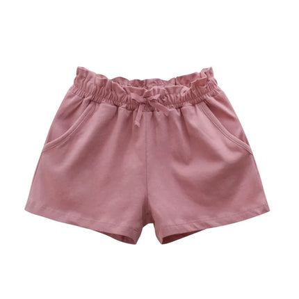 Girls' Shorts Summer Kids Children Cotton Pants Blank Solid Baby Casual Young Girl’s Clothing Plain Trousers 1-10 Years