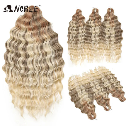 Noble Braiding Hair 300g 24 Inch ANNA Curl Hair Water Wave Twist Crochet Hair Synthetic Rainbow Color Braiding Hair Extensions