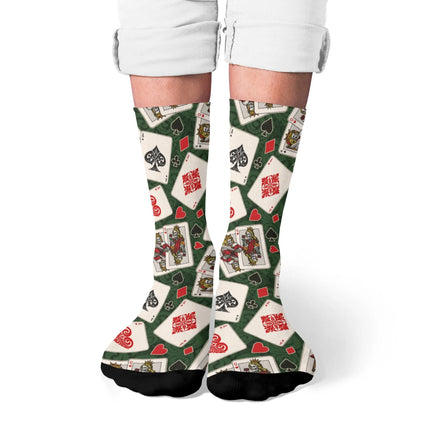 Skull Poker Novelty Men's Socks Retro Style Comfortable Casual Fashion Sports Socks Crazy Party Gift Street Hip-Hop Funny Socks