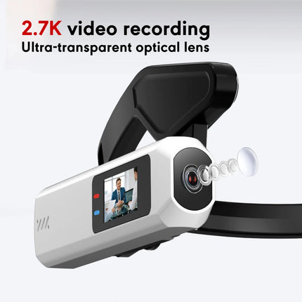 Portable Mini HD 2.7K/60FPS /60FPS Wearable Camera 110°Wide Angle Lens WiFi App Video Camcorder Head Mounted Sports Camera