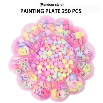 DIY Handmade Beaded Children's Toy Creative Loose Spacer Beads Crafts Making Bracelet Necklace Jewelry Kit Girl Toy Gift