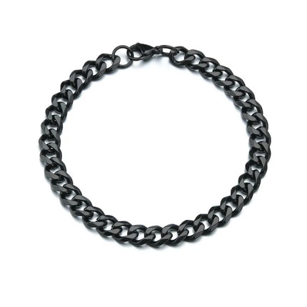 LETAPI Fashion Stainless Steel Curb Cuban Chain Bracelet for Men Women Hip Hop Couple Unisex Wrist Hand Jewelry Gift Party