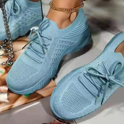 Women Sneaker Casual Shoes Breathable Mesh Lace-up Sneakers Ladies Platform Vulcanized Shoes Women Shoes Zapatillas Mujer