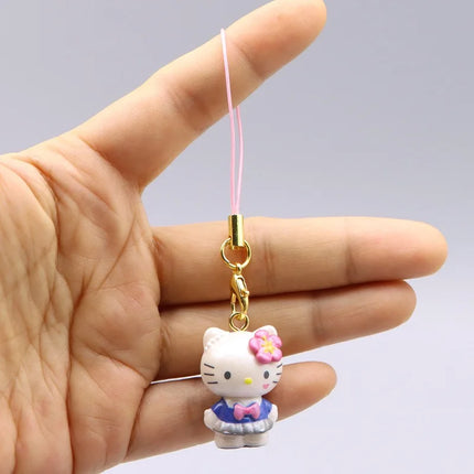 Sanrio Anime Figure Hello Kitty Cartoon Black Skin KT Kawaii Doll Blind Box Toys Collection Decoration Kids Christmas Gifts