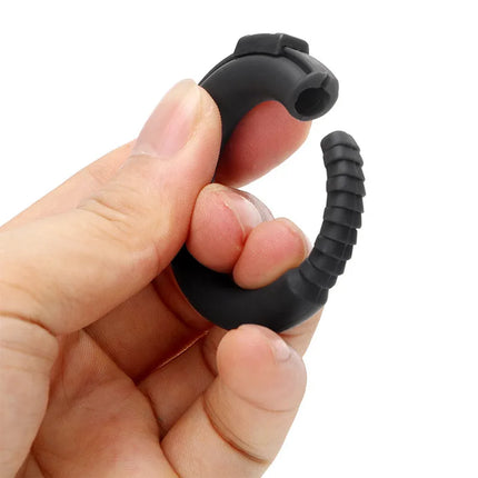 Male Adjustable Silicone Penis Cock Ring Enhancer Prolonging Delay Ejaculation Adjustable Male Chastity Device White Black