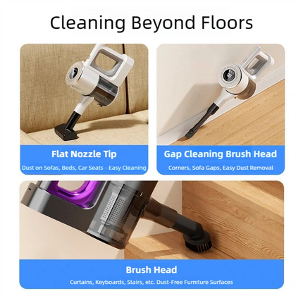 TINSOL 15000PA handheld cordless vacuum cleaner, vacuuming and mopping all-in-one, suitable for both dry and wet use vacuuming