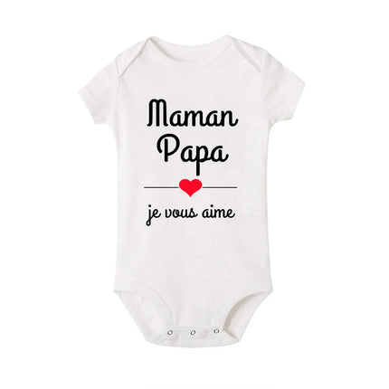 Mom Dad I Love You Baby Bodysuits Mothers Day Infant Outfit Fathers Day New Born Boys Girls Clothes Mothers Day Fathers Day Gift