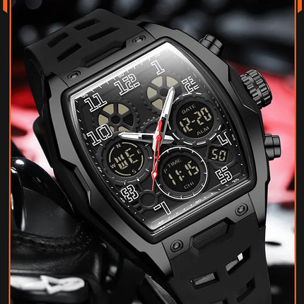 Men Dual Display Watches For Male Clock 2025 Top Brand Luxury Military Silicone Band Men Wrist Watches Sports Digital Wristwatch