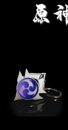 New Teyvat Vision Fontaine Water God Focalors Lyney and Lynette Keychain Luminous 7 Element Eye Of Original God Toy KeyRing