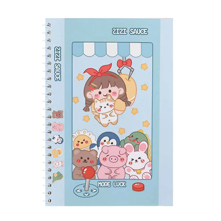A4/A5 Size Sticker Collecting Album 40 Sheets PU Leather Cover Reusable Sticker Book for DIY Scrapbooking Stickers Organizer