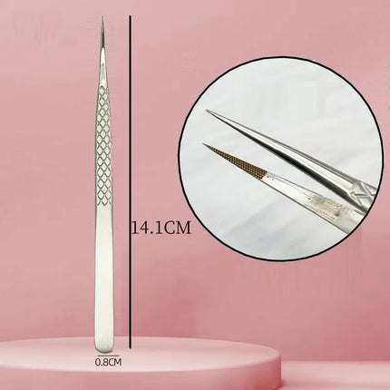Nanometer Fiber Tip False Lash Tweezers For Eyelash Extension Mega Volume perfect close tip Boot isolation Artist Makeup Tools