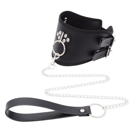 BDSM Adult Sex Collar Male Female Sexy Neck Cover Neck Cover Accessories Erotic Leather Neck Strap Fetish Slave Bondage Collar