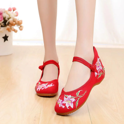Casual Shoes for Women, Fashion Vintage Elegant Ethnic Style Embroidery Streetwear Chinese Style Women's Shoes, Summer New