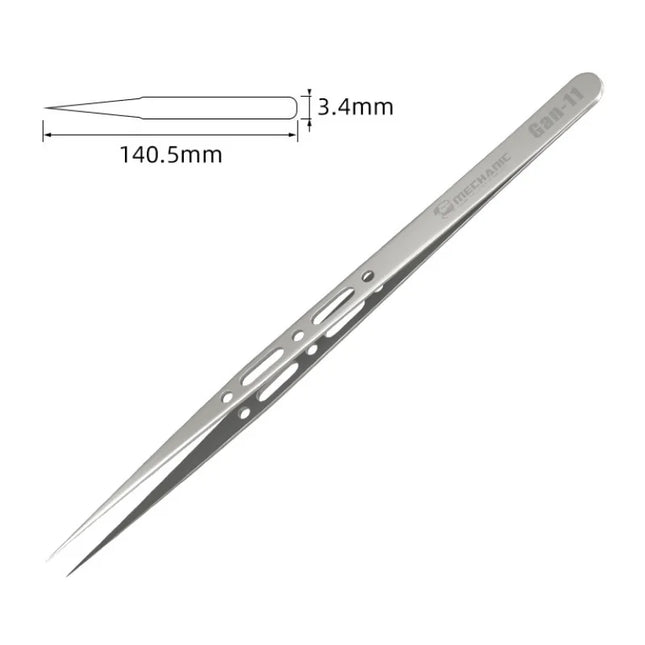 MECHANIC Extra Hard Anti-Magnetic Tweezer Stainless Steel Bent Pointed for Phone PCB Motherboard Soldering Repair Tweezers Tool
