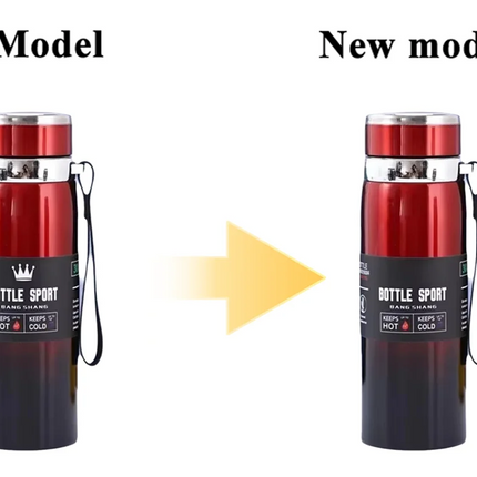 1000ml Thermal Water Bottle Thermos Vacuum Flask Double Stainless Steel Coffee Tea Insulated Cup Leakage-proof for Office