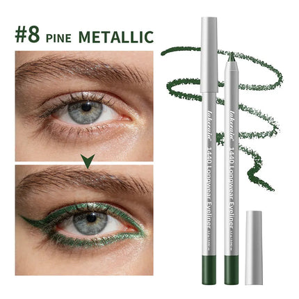 Lakerain Longwear Eyeliner 24h Long-lasting Wear Waterproof Smudge-proof Smooth Precise Application Smokey Eyeliner 12 Color