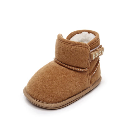0-18Month Newborn Baby Girls Boys Winter Snow Boots Toddler Warm Plus Fleece Ankle Boots Non-slip Thickened Shoes