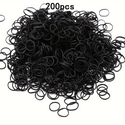 200pcs Rubber Loom Bands DIY Bracelets Wristband Silicone Rubber Hairbands Craft Kit Toys Birthday Christmas Gift Party Supplies
